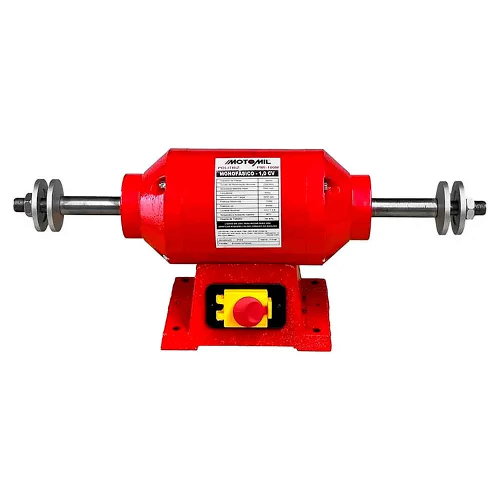 Politriz de Bancada 1HP Monofásico PM-100M Motomil